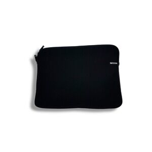 Incase Laptop Sleeve Unisex Black Neoprene Padded Faux Fur Lining Case
